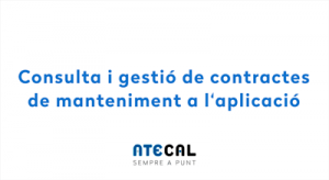 contractes manteniment