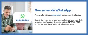 Nou servei visites de manteniment des de whatsapp